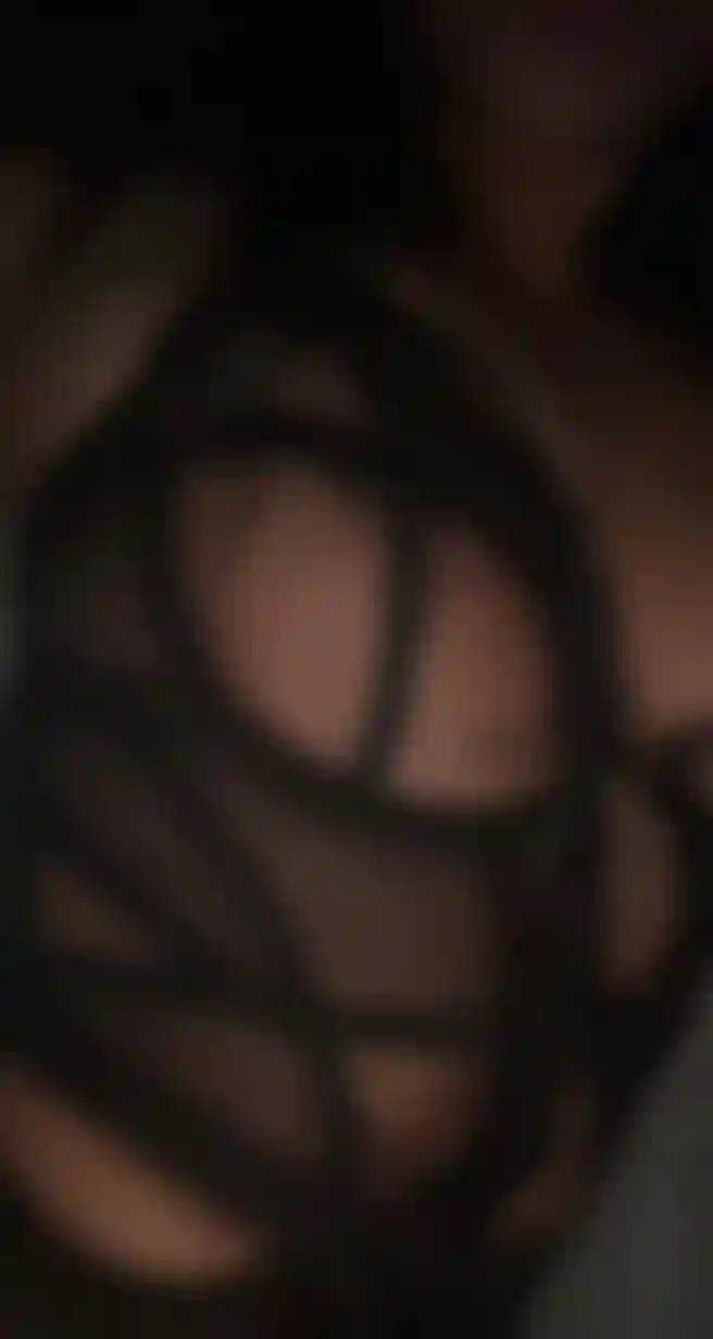 In bed in lacy black lingerie - full body view ending with booty shot x