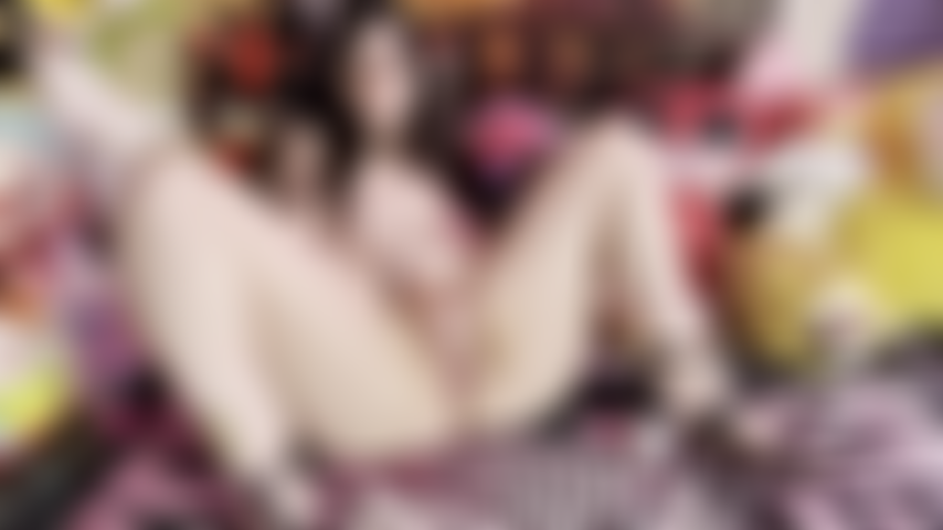 Playing with Glass Toy in Heels