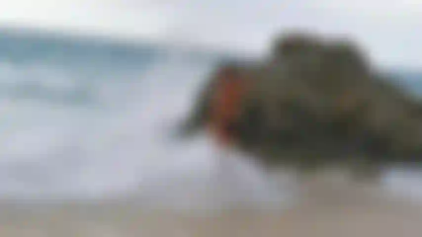 Jugando en las olas.