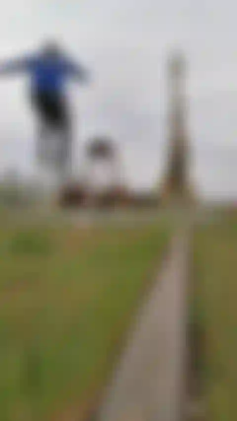 Comprobando si todavía puedo mantener el equilibrio.