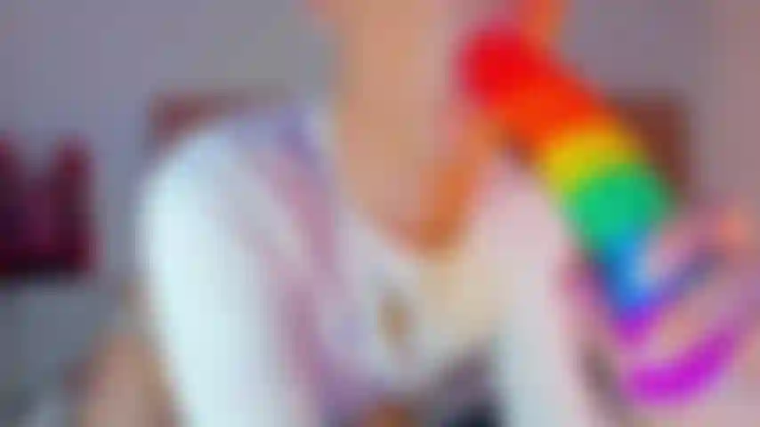 Angelic face, sinful temptation while I drop all my saliva on my big cock