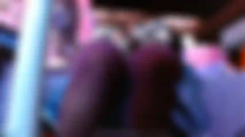 I catch you looking at my opaque purple stockings and give you a footjob under the desk!