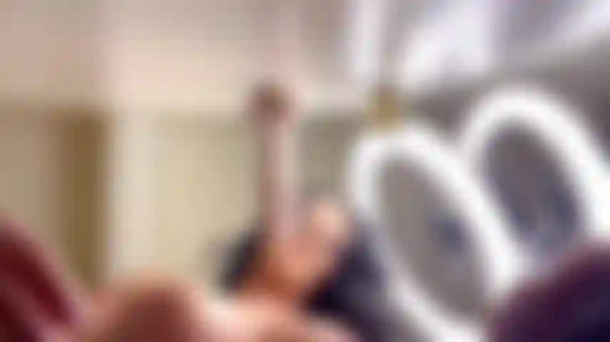 Sucking BWC Dildo On Door