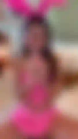 Blowjob - Titty Play - Spit - Pink PVC Bunny Costume