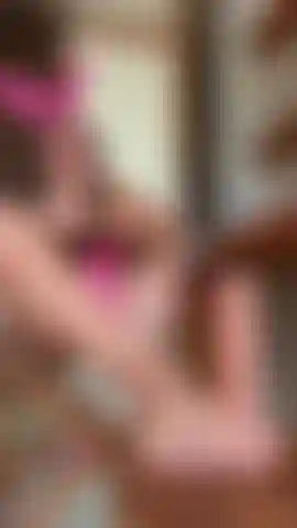 Footjob - Toe Sucking - Pink PVC Bunny - Pussy Play