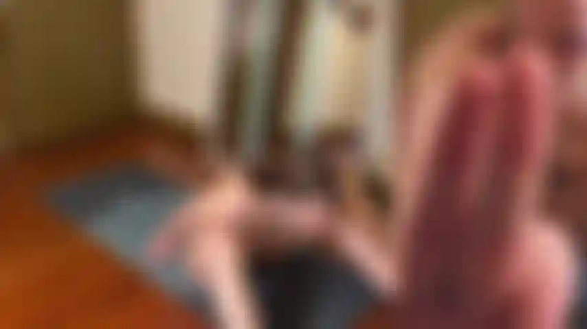 Yoga gets too hot for clothes part 2! Something about those post workout endorphins just get me so horny.... p.s. It's also filmed from two angles for a dual view.