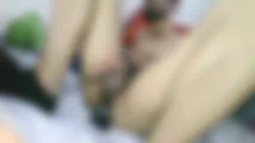 Long assplay with my huge black dildo