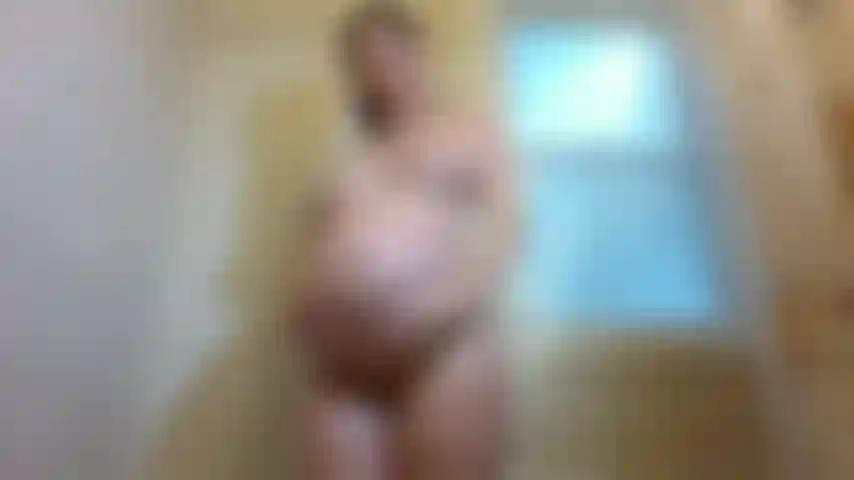 Soaping my Big Pregnant Belly In The Shower