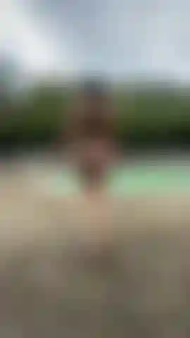 Pool teasing cute boobs & juicy booty