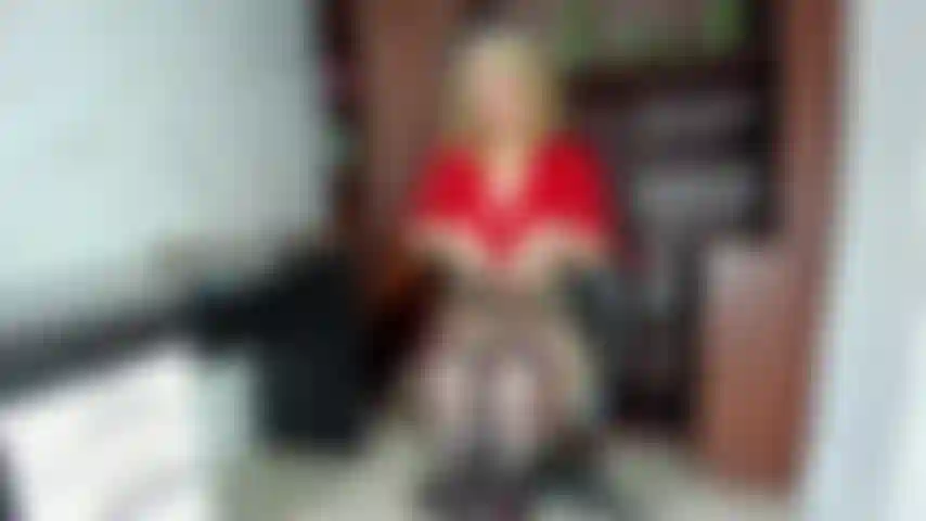 Mature secretary has fun in the office