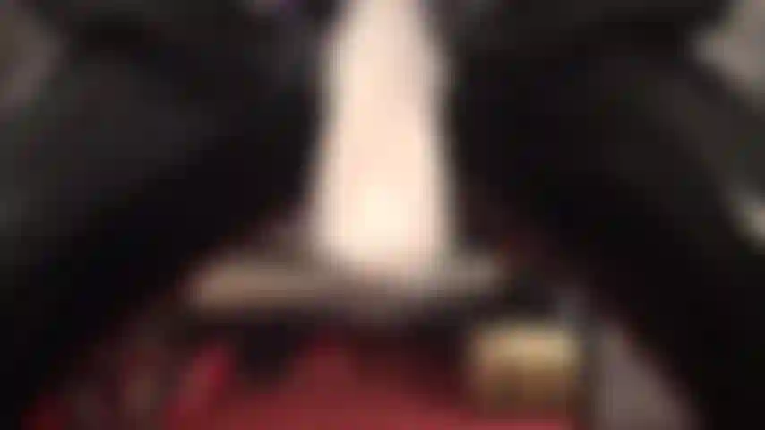 Leggings de pvc, tacones sexys y un gran strap-on cubierto de nailon: tu coño de hombre se contrae y tu boca está bien abierta al ver la enorme y carnosa polla de tu amante.