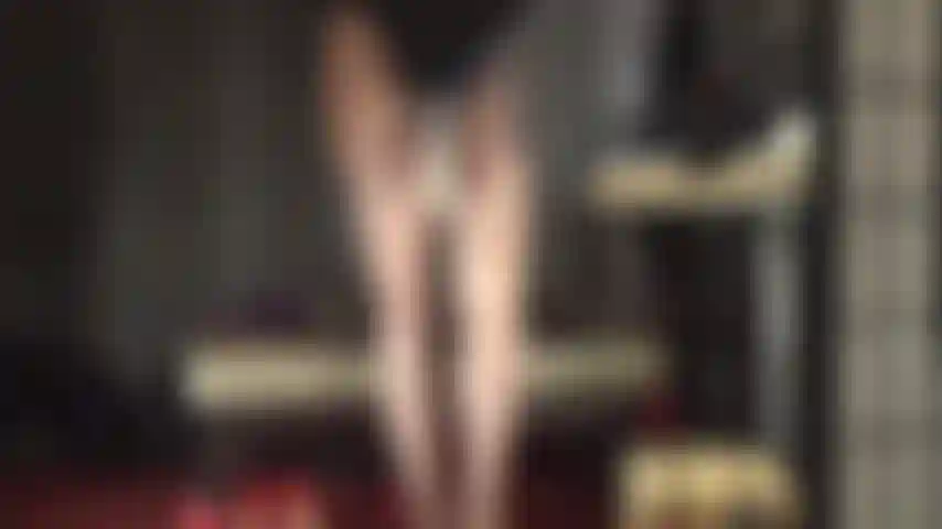 Mouth fucked by her pantyhose feet, while Mistress Vivian strokes her cock.