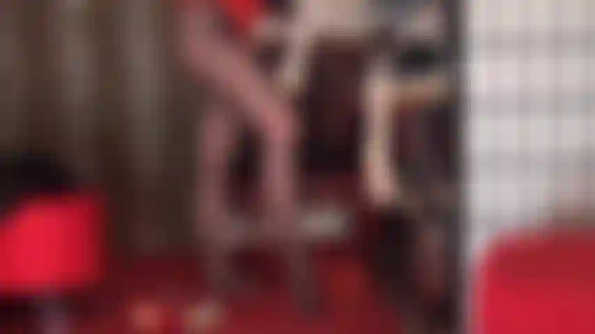 Medias de nailon blanco sedoso con encaje provocan. Estas medias de nailon se superponen a unas pantimedias negras transparentes y se combinan con tacones de aguja rojos brillantes. Increíblemente sexy.