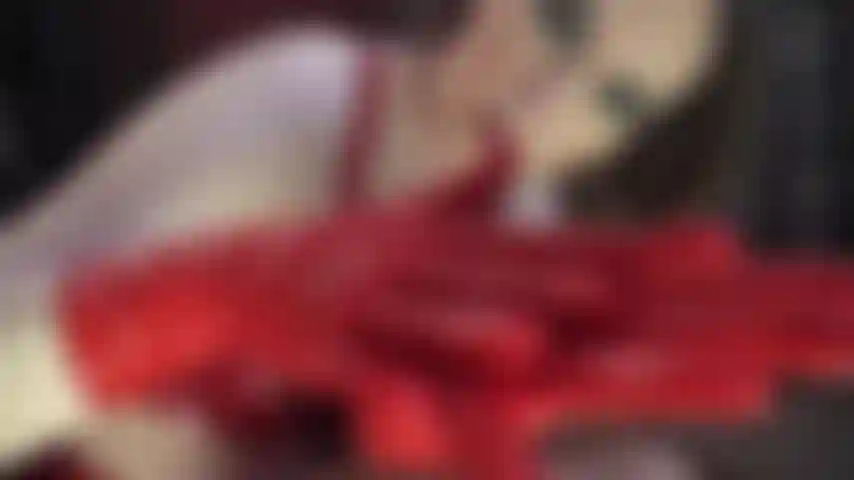 Red latex gloves milk your cock in nylon stocking - Oh, these balls of yours look so tight and full. It's been a while since you ejaculated, hasn't it? Let Mistress take care of that.....  (femdom, fetish, handjob, latex fetish, rubber, gummi, gloved handjob, dildo, latex outfit, latex skirt, pantyhose legs)