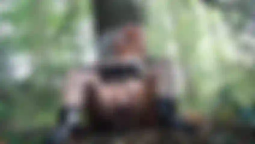 Masturbación al aire libre: espectáculo de semen con los dedos en el bosque.