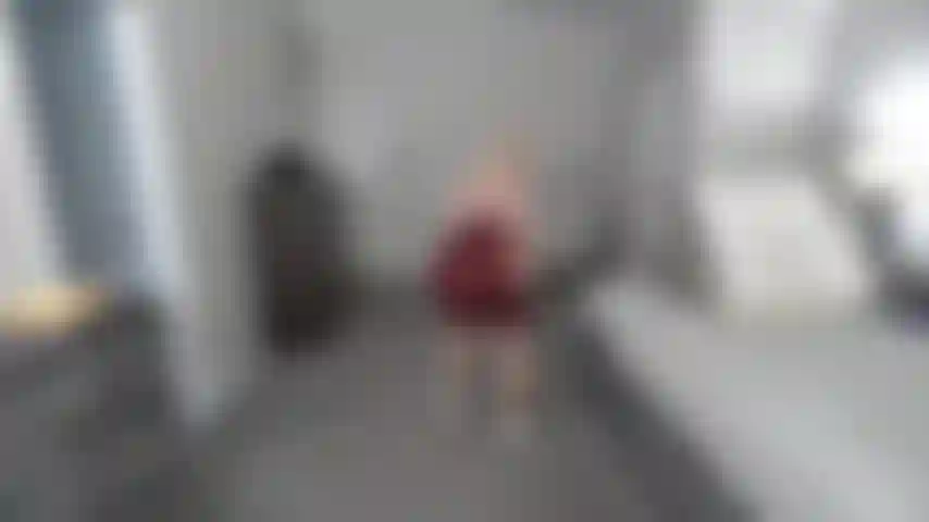 DRESS TEASE---BURGANDY DRESS & WHITE PUMPS---TITS, ASS, & PUSSY TEASE