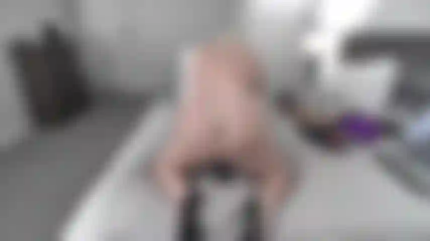 REVERSE COWGIRL WITH BLACK TOY---DIRTY TALK--BLACK STRIPPER HEELS