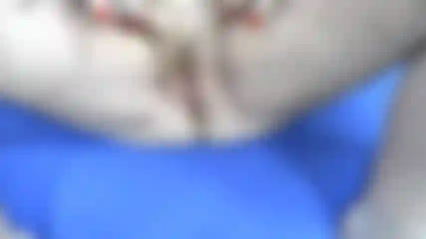 Punto de vista de coño abierto, clítoris y pelo de coño.