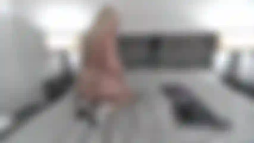 TITS HANGING WHILE I SUCK ALL THE COCKS OFF ON THE HEADBOARD OF THE BED