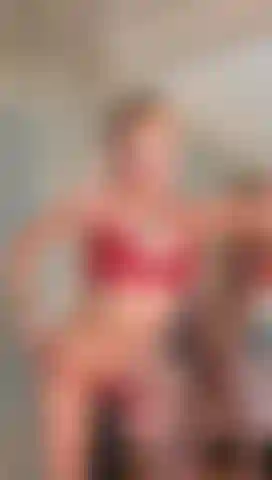 Spicy blonde and in a tempting red, wanna see more? Come with me