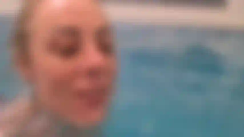 pov handjob, pussy fuck in the swimming pol