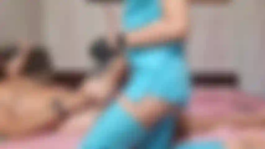 nurse roleplay, handjob with latex gloves on