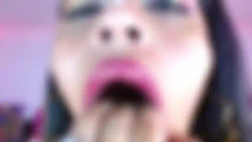 My messy mouth ready for your naughty cock